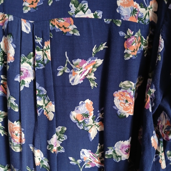 Umgee Blue Floral Tunic or Dress  Size XL - Picture 11 of 11